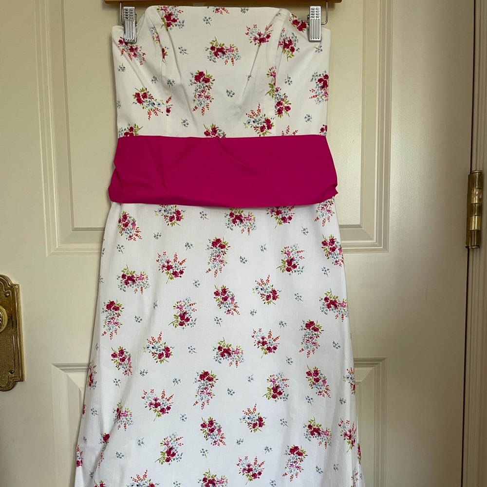 Sweetheart neckline cotton dress size 2